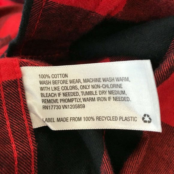 Cat & Jack Boys Checkered Flannel Casual Red Button Up Shirt  - Choose Size - Picture 9 of 11